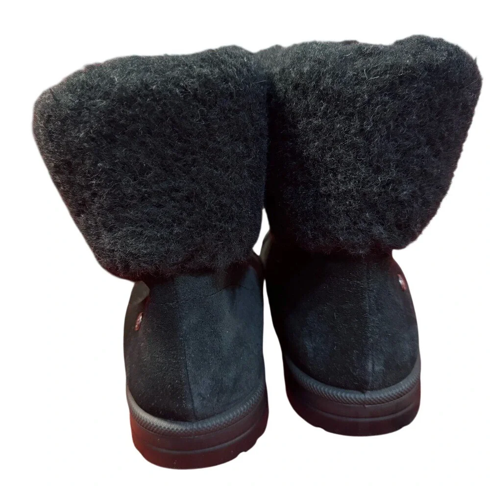 ABEO Imelda Black Suede and Shearling Ankle Boots, Women's Size‎ 10, EUC